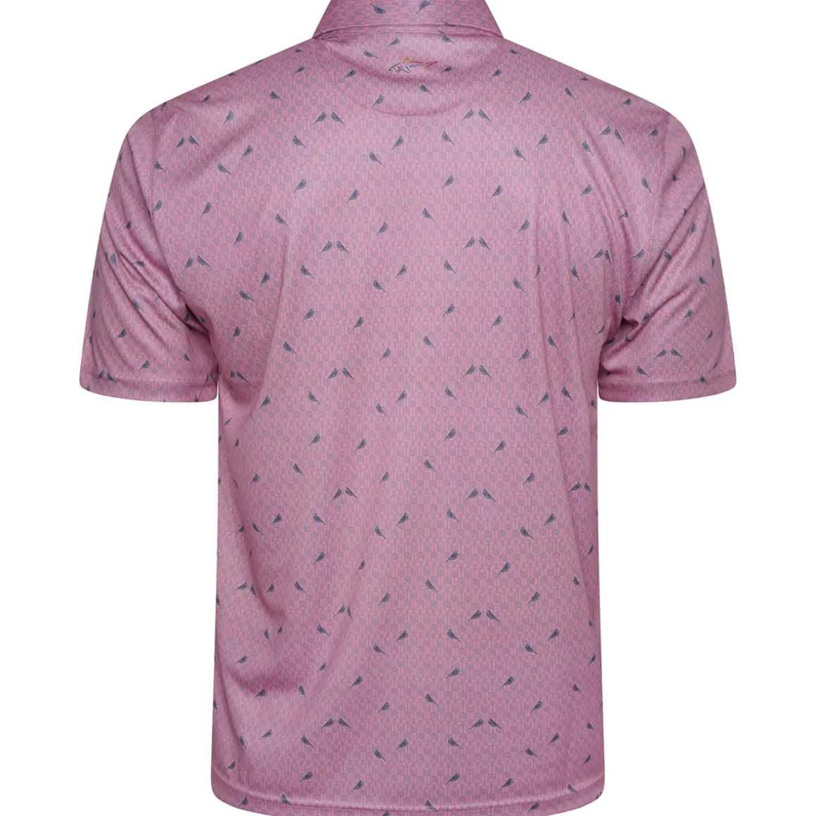 Greg Norman Men's Love Birds Print Golf Polo Shirt