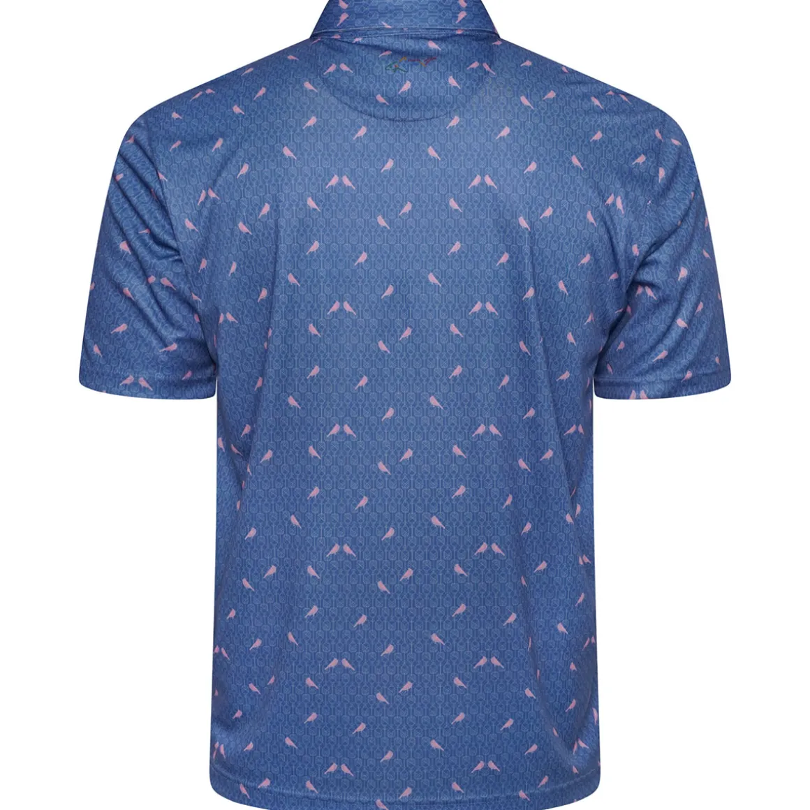 Greg Norman Men's Love Birds Print Golf Polo Shirt