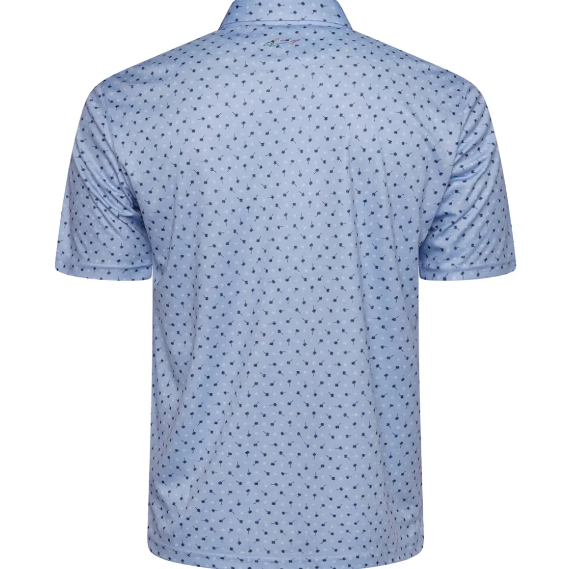 Greg Norman Men's Mini Palm Print Golf Polo Shirt