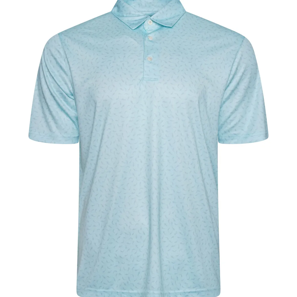 Greg Norman Men's Mini Shark Print Golf Polo Shirt