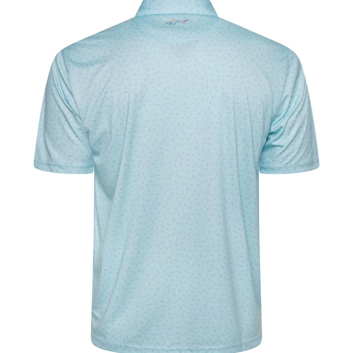 Greg Norman Men's Mini Shark Print Golf Polo Shirt