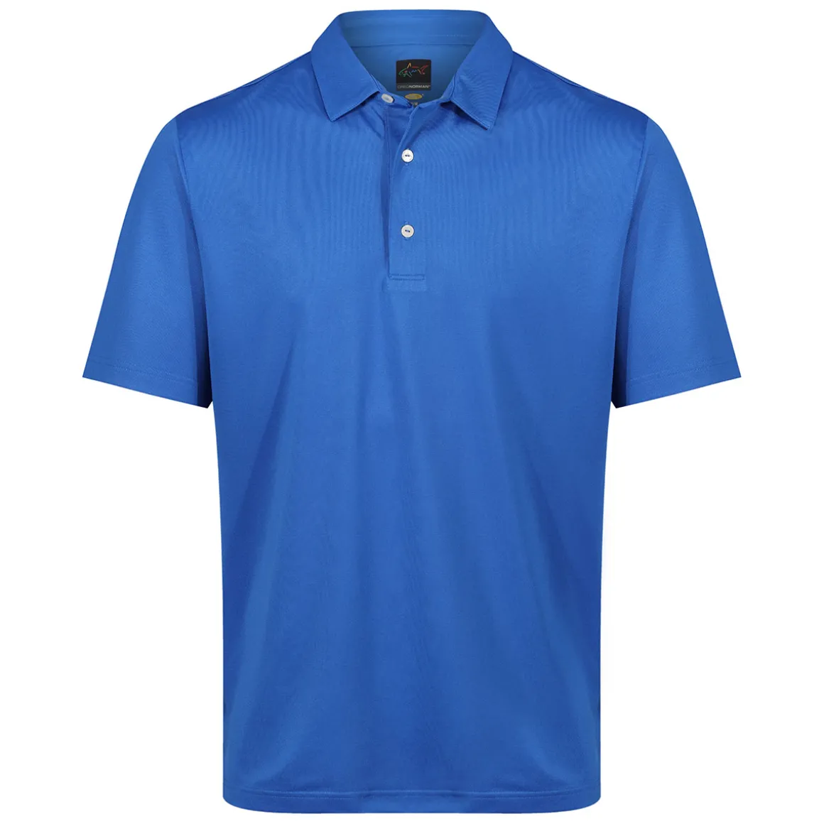 Greg Norman Men's Neck Logo Stretch Golf Polo Shirt