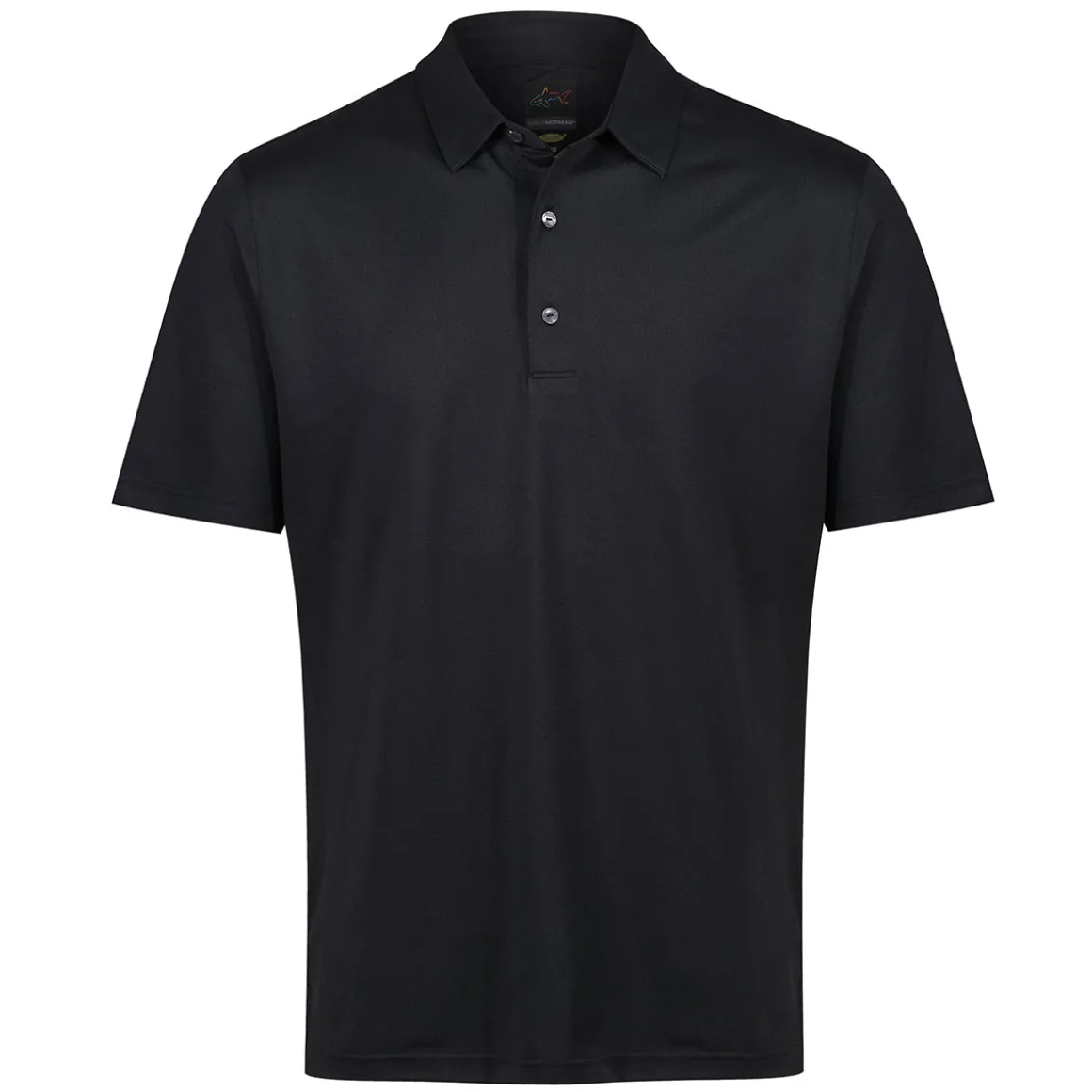 Greg Norman Men's Neck Logo Stretch Golf Polo Shirt