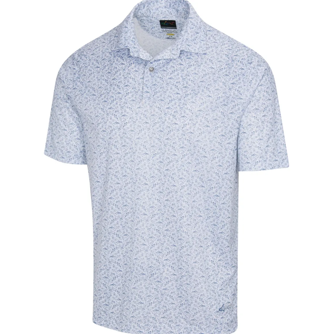 Greg Norman Men's Shark Sketch Golf Polo Shirt