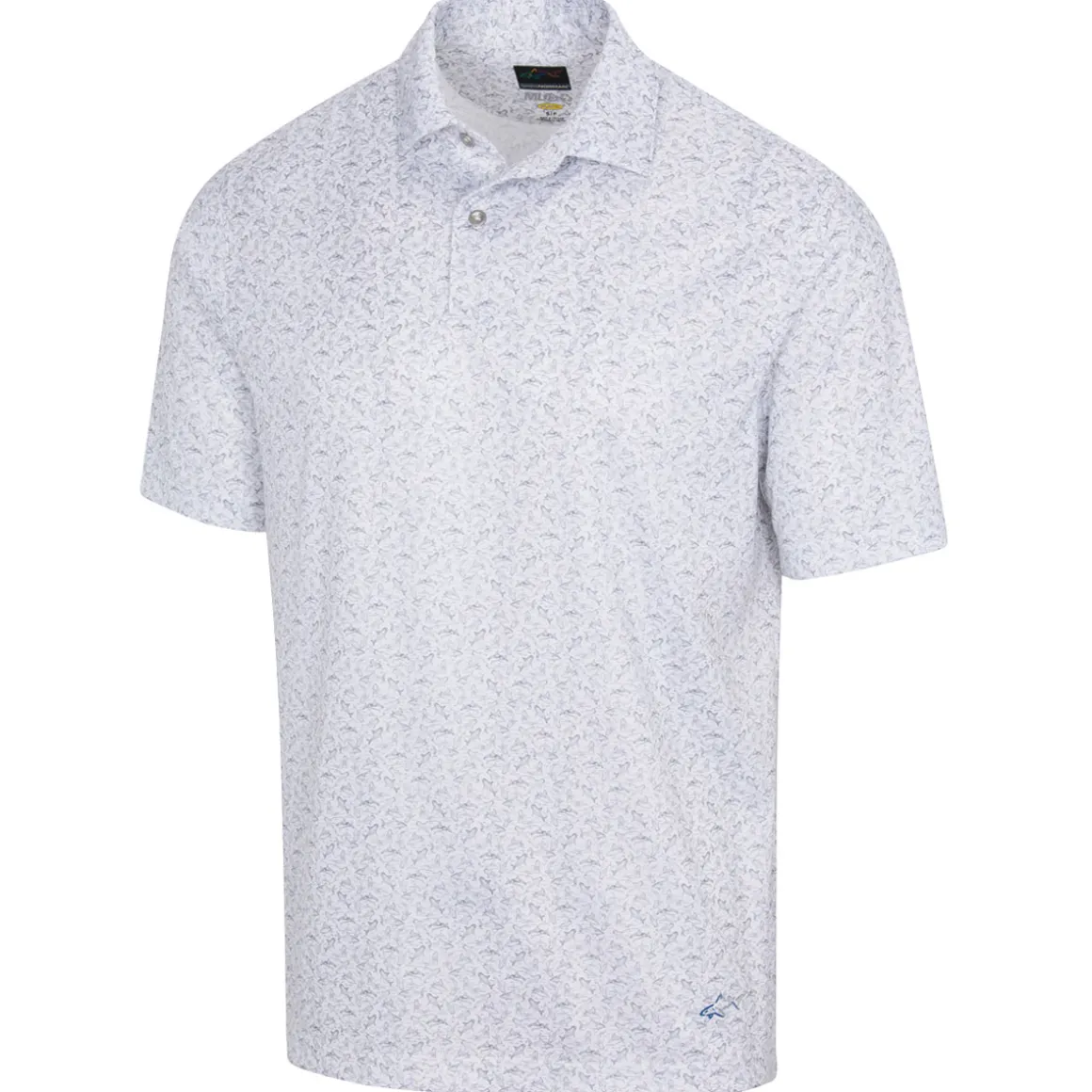 Greg Norman Men's Shark Sketch Golf Polo Shirt