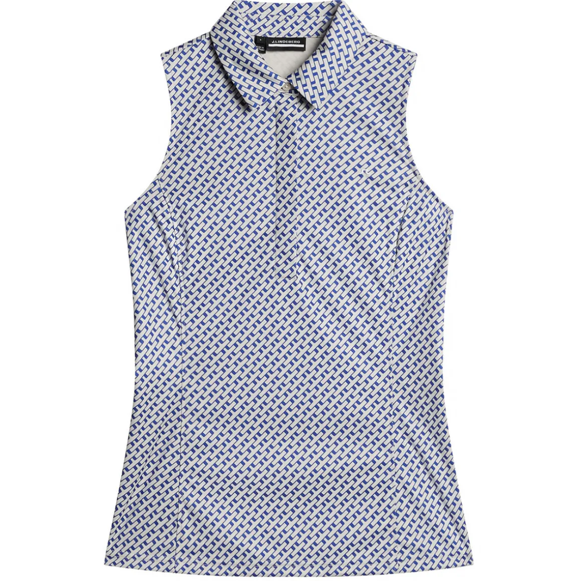 J.Lindeberg Ladies Dena Print Sleeveless Golf Polo Shirt