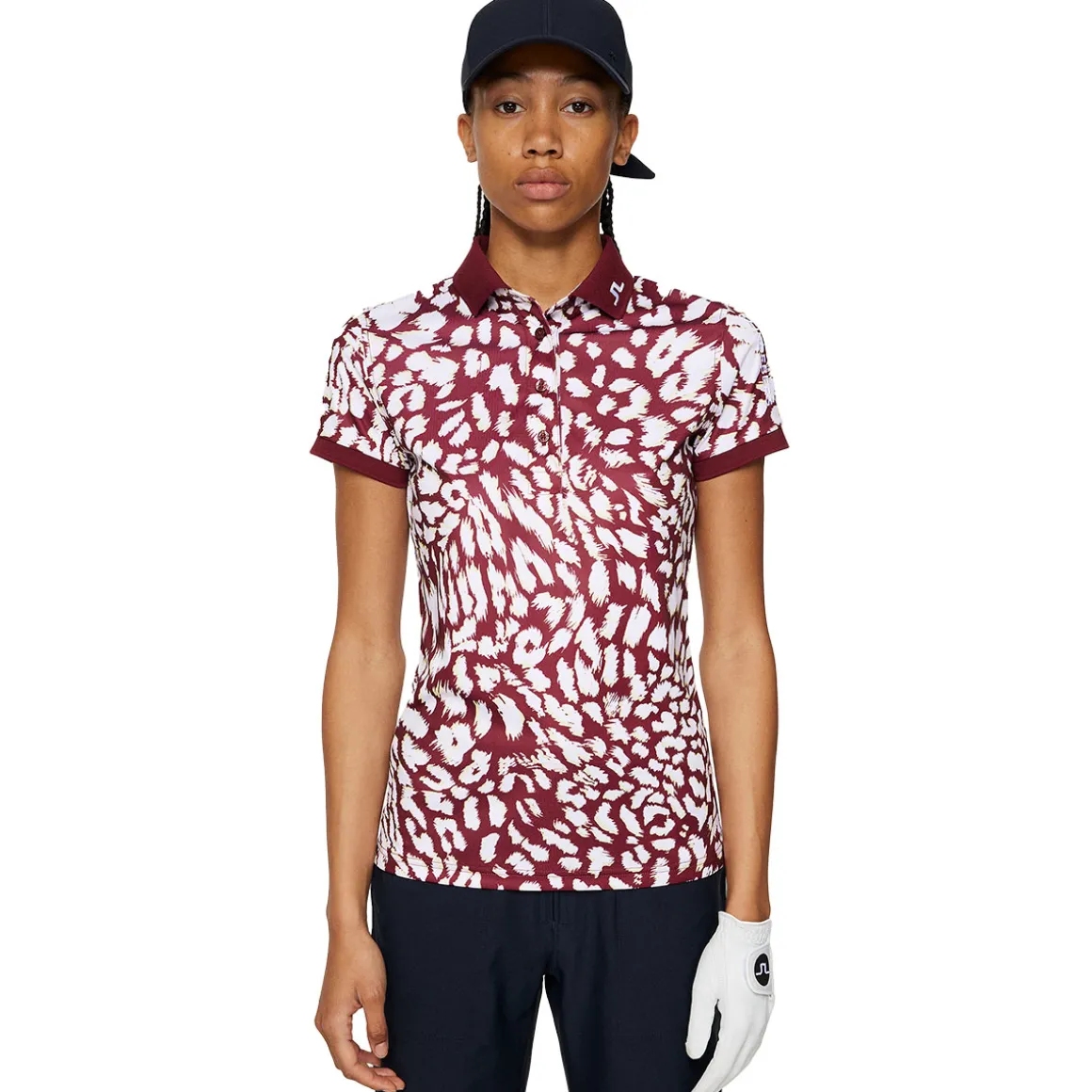 J.Lindeberg Ladies Tour Tech Print Golf Polo Shirt