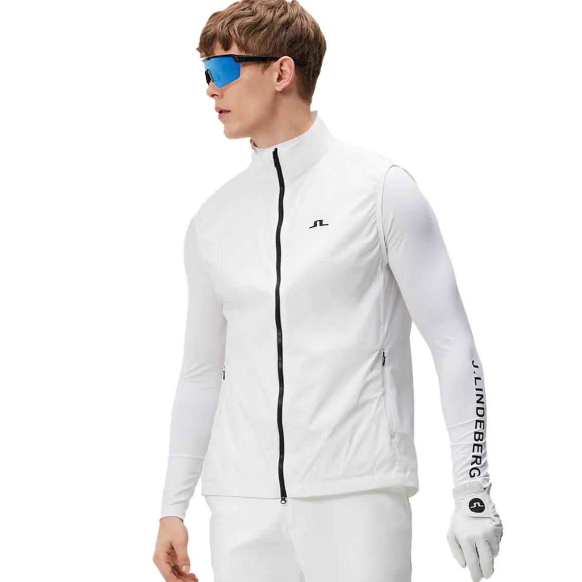 J.Lindeberg Men's Ash Light Packable Golf Vest