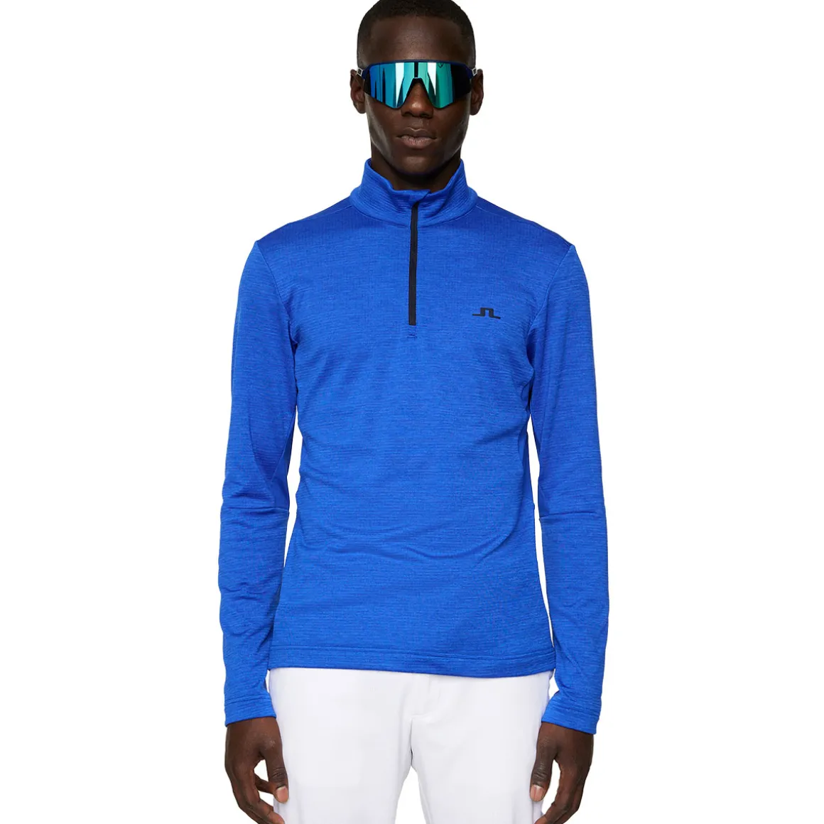 J.Lindeberg Men's Destry Melange Quarter Zip Golf Mid Layer