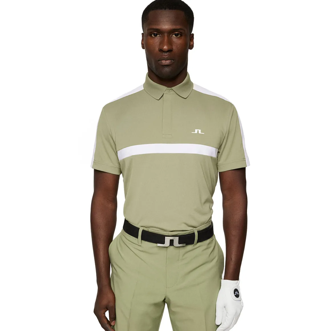 J.Lindeberg Men's Sebastian Chest Stripe Golf Polo Shirt