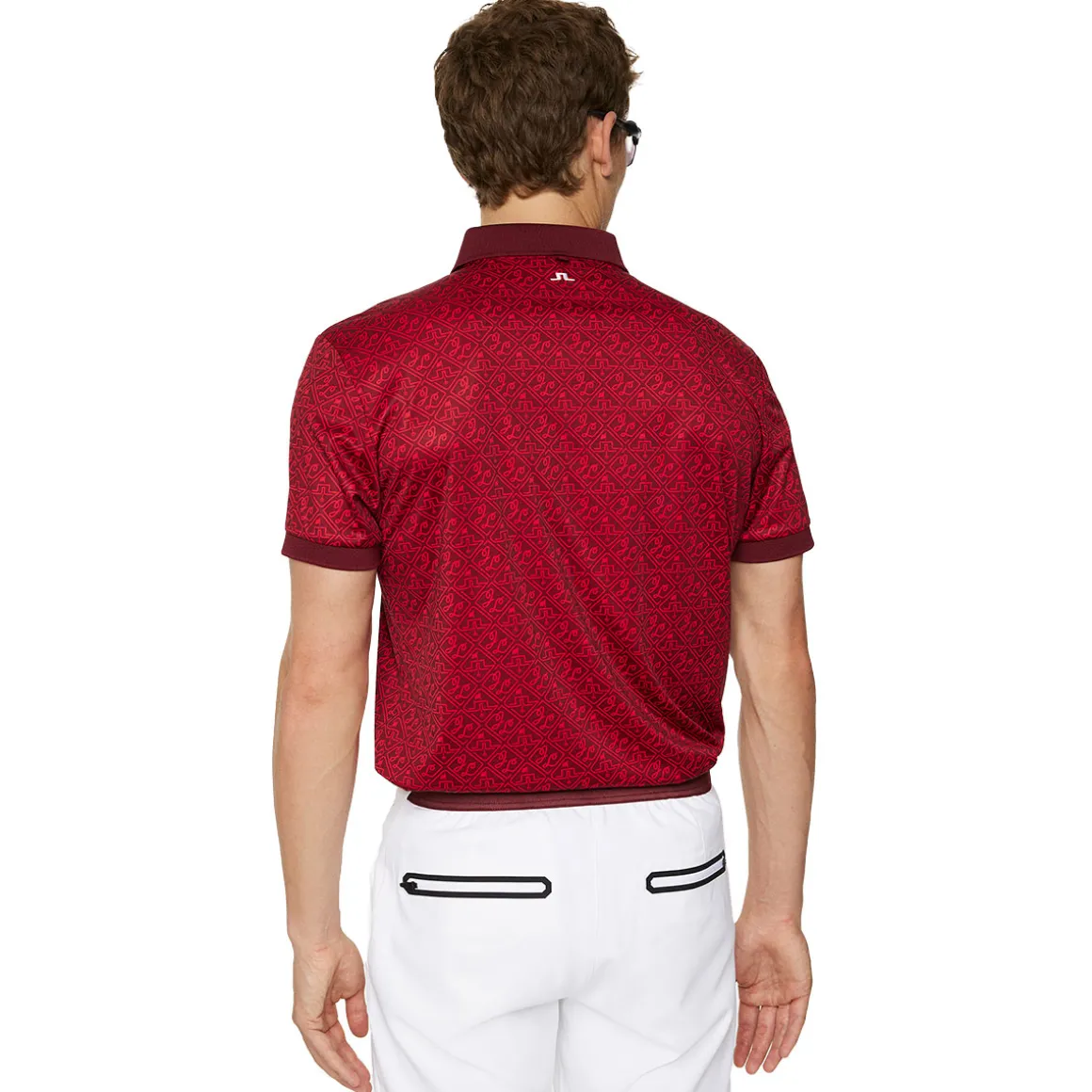 J.Lindeberg Men's Tour Tech Print Golf Polo Shirt