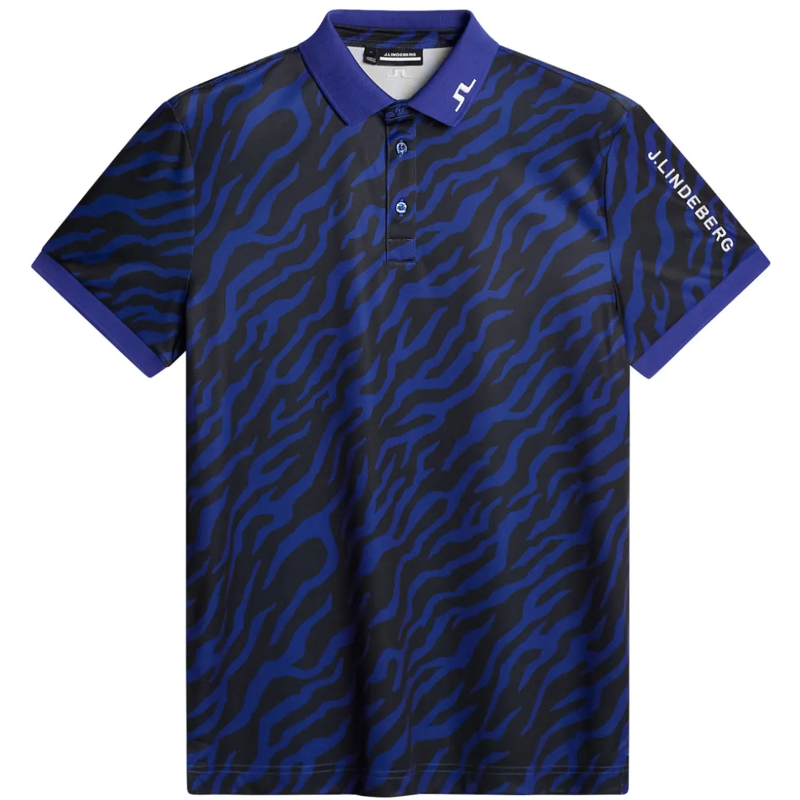 J.Lindeberg Men's Tour Tech Arm Print Golf Polo Shirt