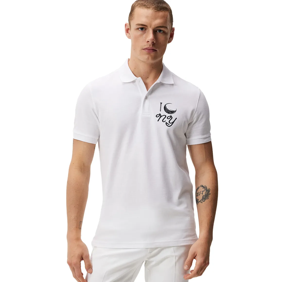 J.Lindeberg Men's Troy Tour Collection Golf Polo Shirt