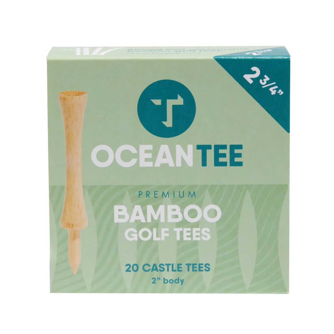 OCEANTEE 59mm Bamboo Castle Golf Tees - 20 Pack
