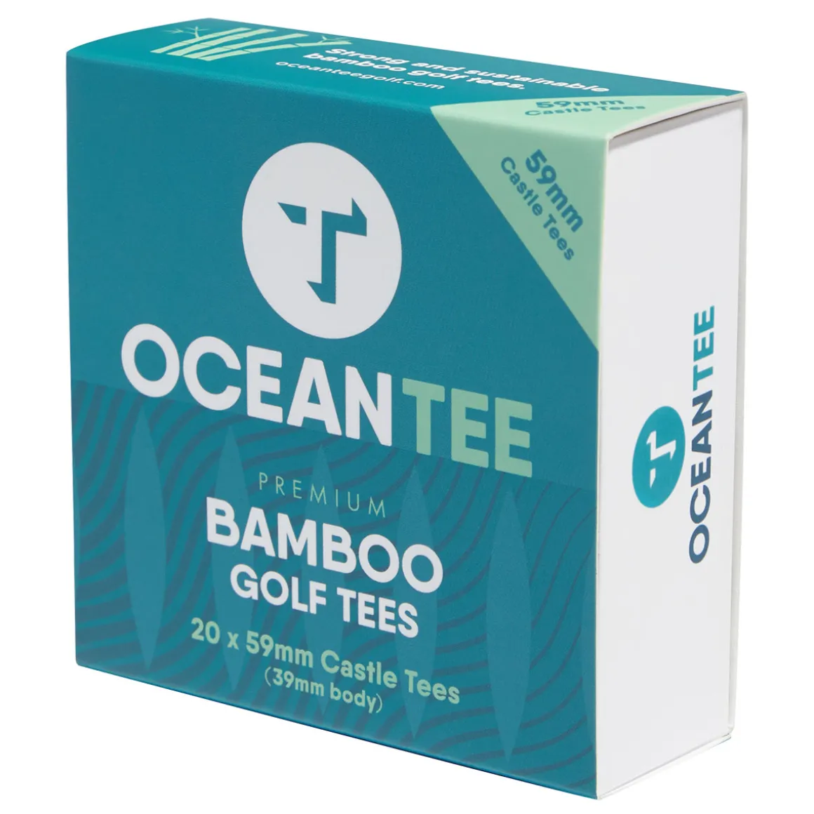 OCEANTEE 59mm Bamboo Castle Golf Tees - 20 Pack