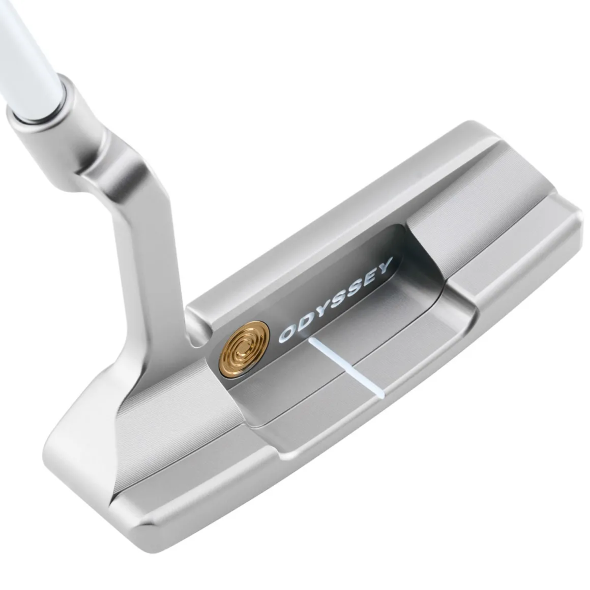 odyssey_aione_milled_silv_3.webp Odyssey Ai-ONE Milled Silver Two T Crank Hosel Pistol Golf Putter