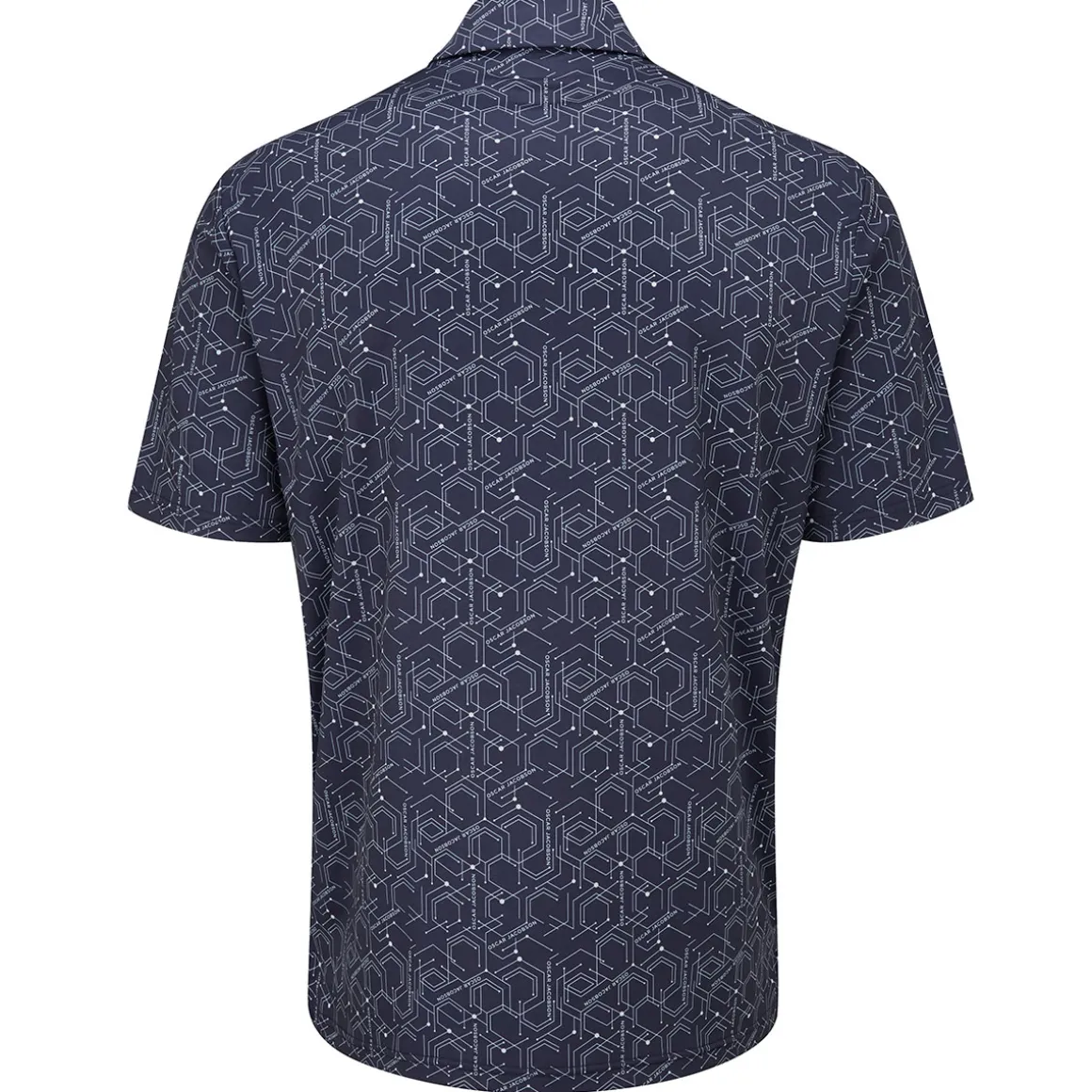 oscar_jacobson_mens_hollo_3.webp Oscar Jacobson Men's Hollow Geo Print Golf Polo Shirt