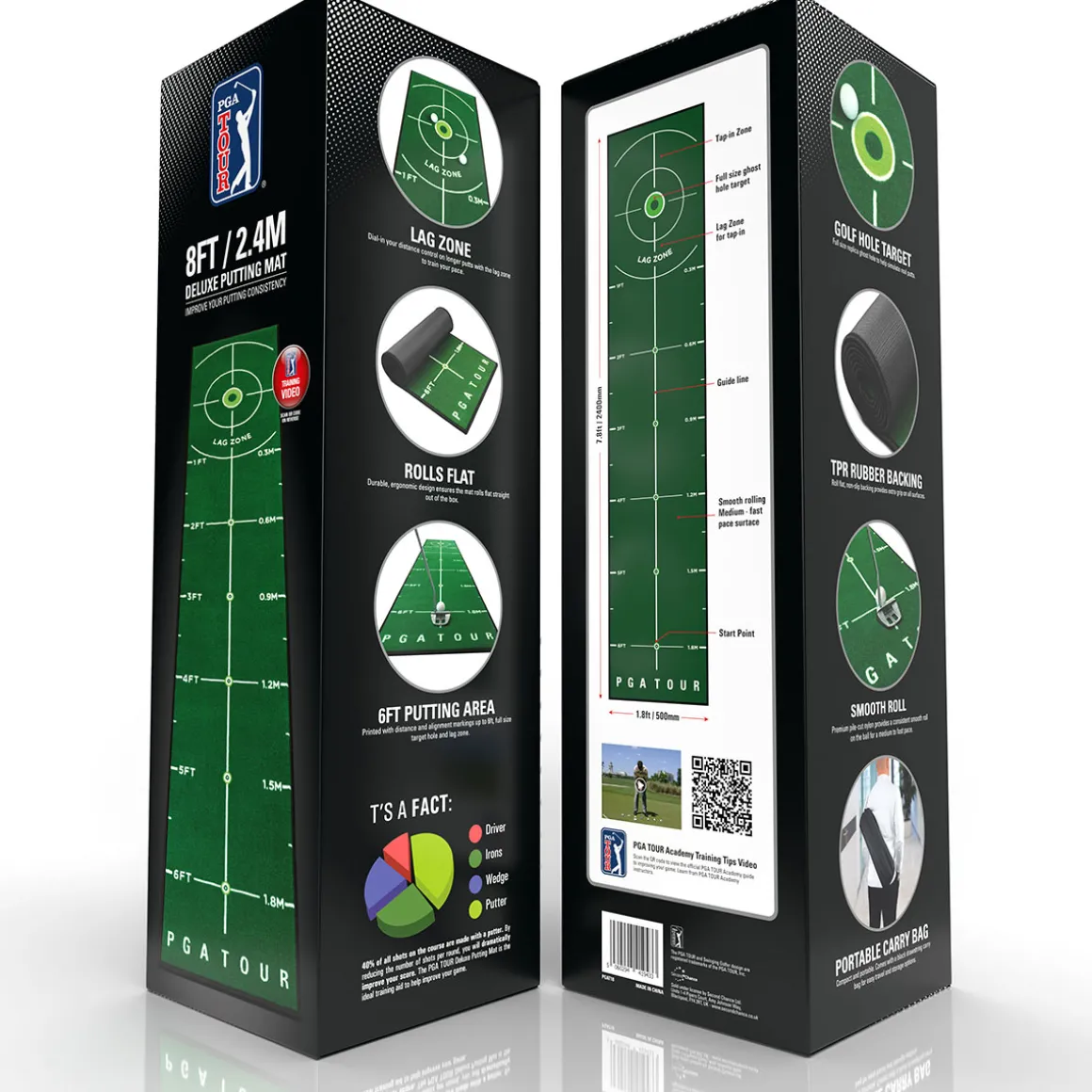 PGA Tour 8FT Deluxe Golf Putting Mat