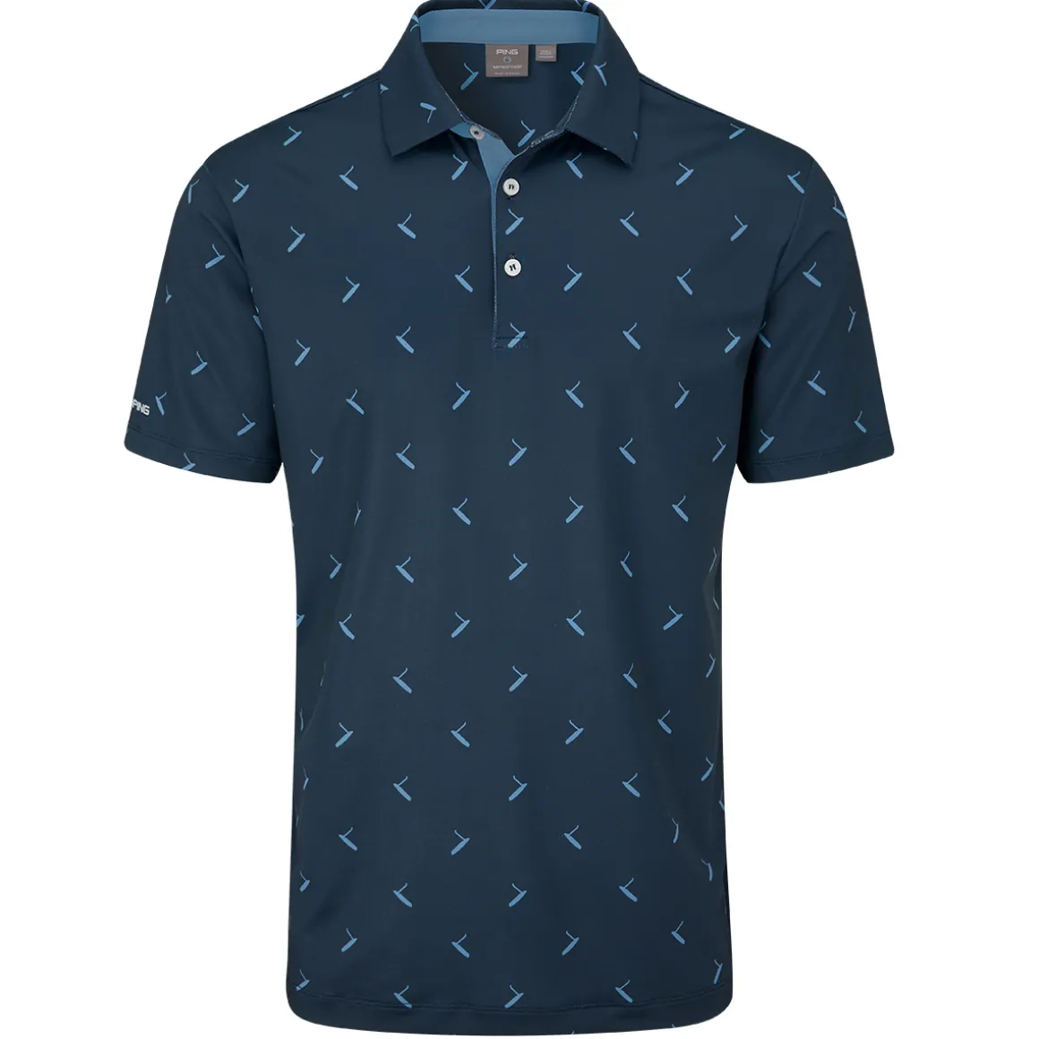 PING Men's Gold Putter Print Golf Polo Shirt