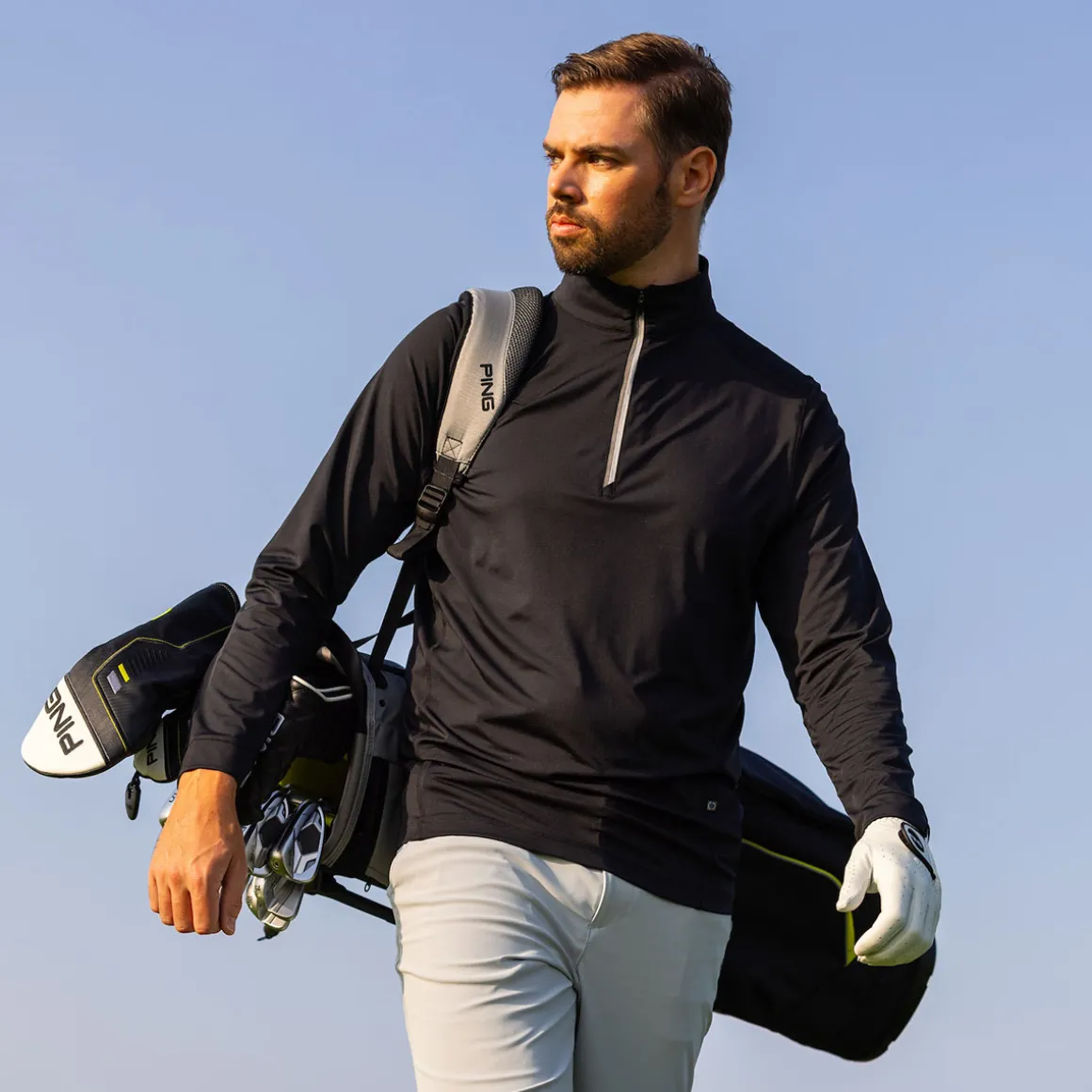 PING Men's Latham Half-Zip Golf Midlayer