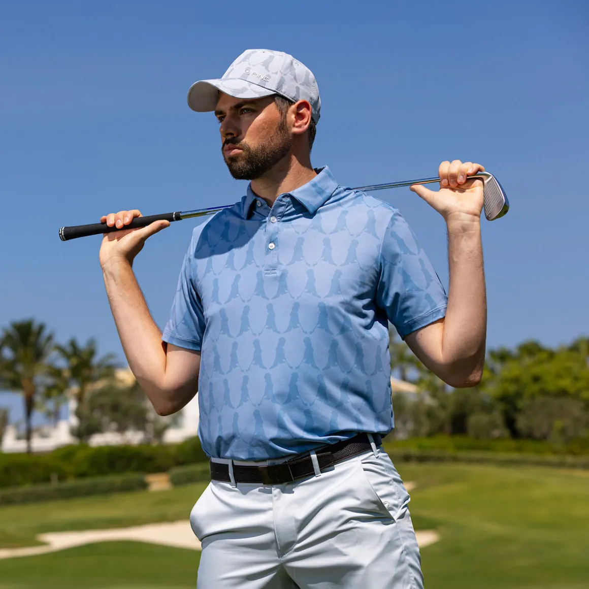 PING Men's Mr Ping Printed Golf Polo Shirt