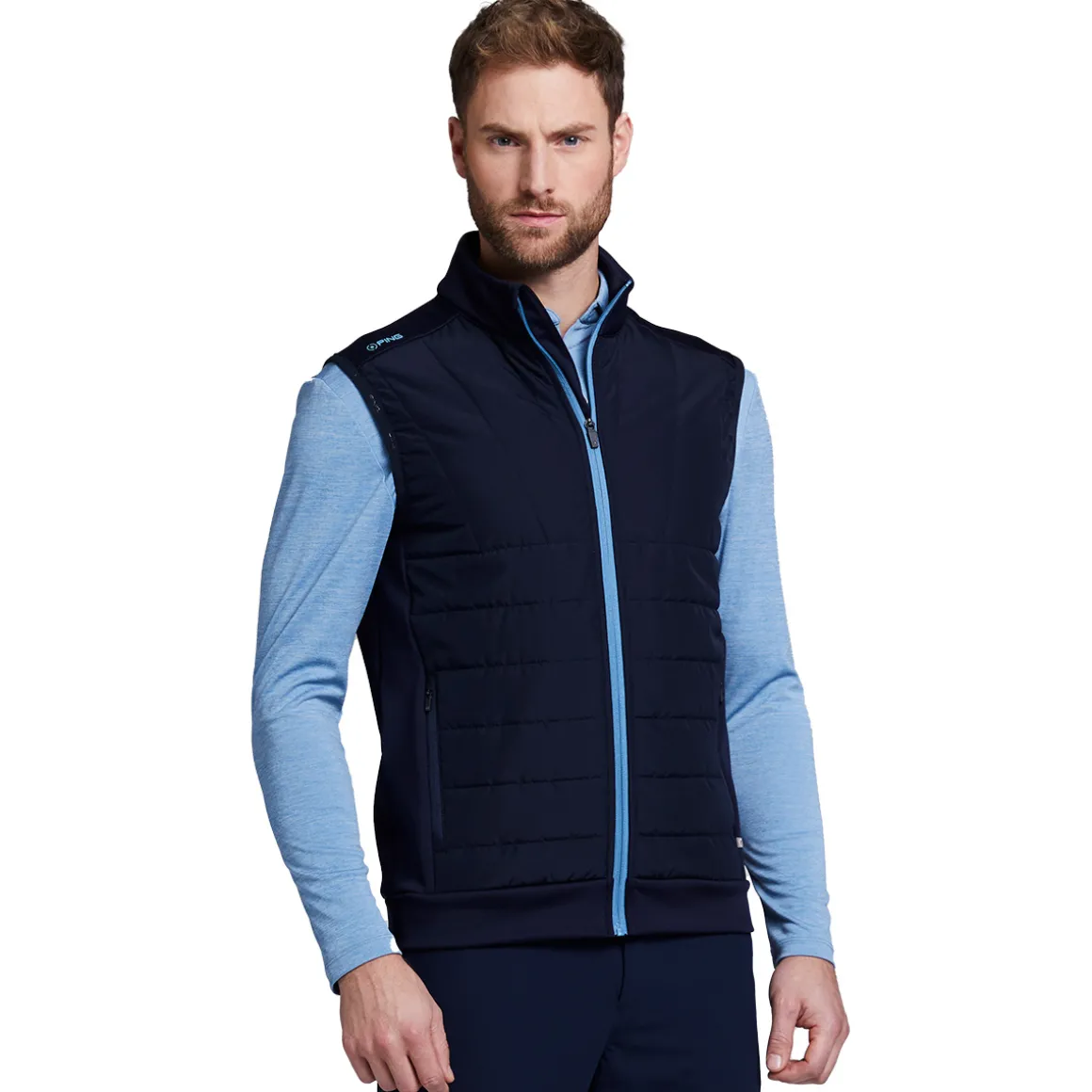 PING Men's Vernon Quilted Hybrid Golf Gilet