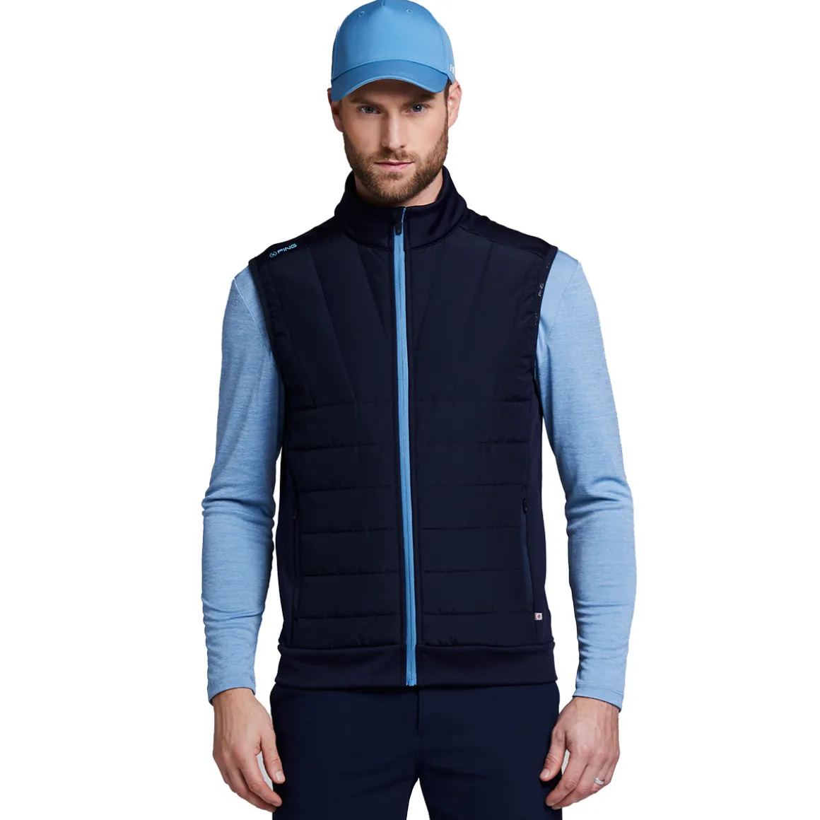 PING Men's Vernon Quilted Hybrid Golf Gilet