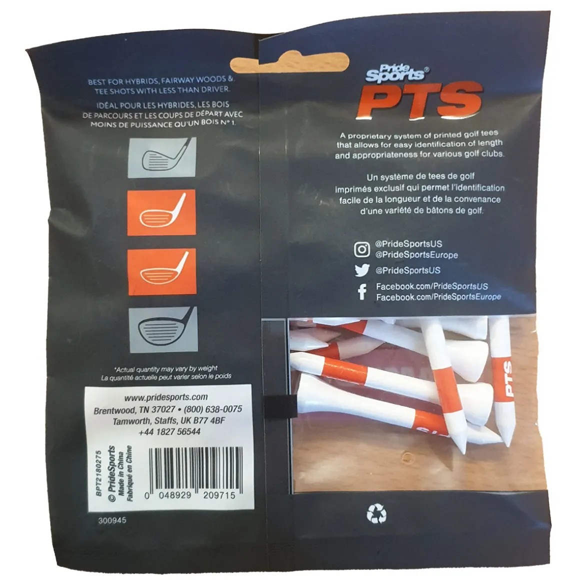 Pride Professional Golf Tees