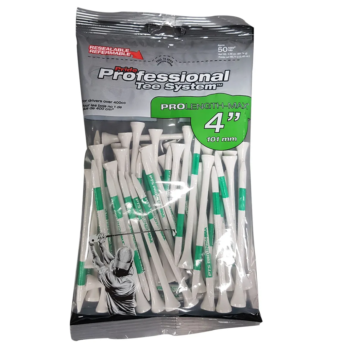 Pride Professional 4" Inch Tees - 50 Pack