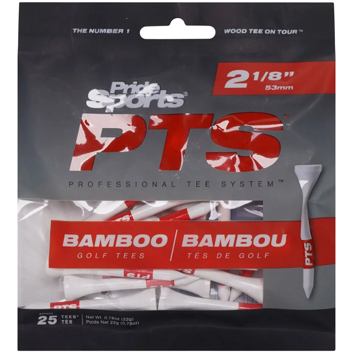 Pride Sports PTS Bamboo Small Golf Tees Pack