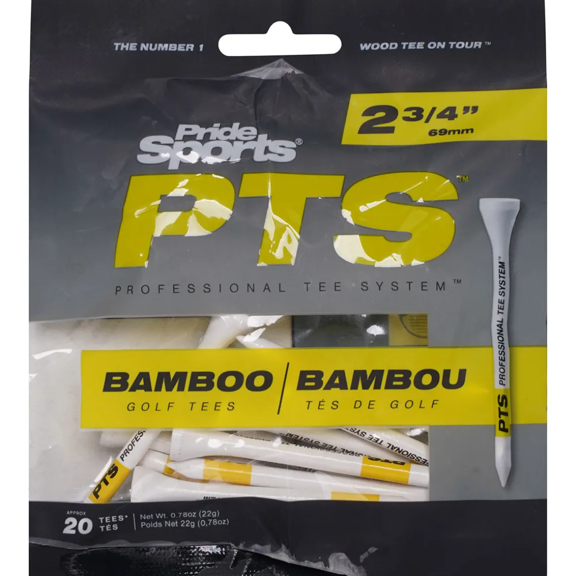 Pride Sports PTS Bamboo Small Golf Tees Pack