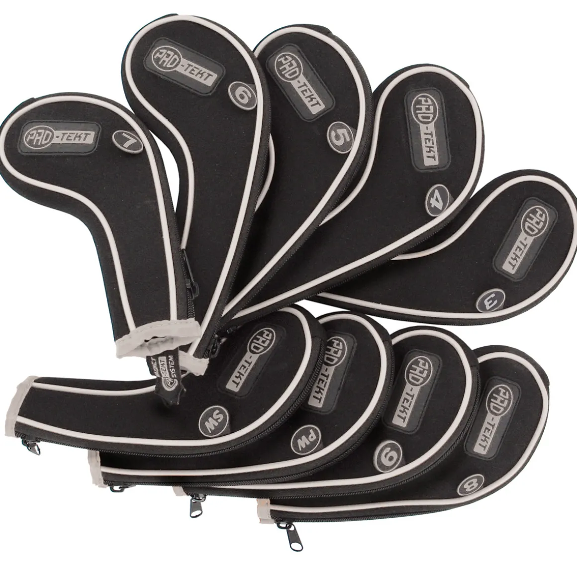 Pro-Tekt Graphite Zip Golf Iron Head Covers