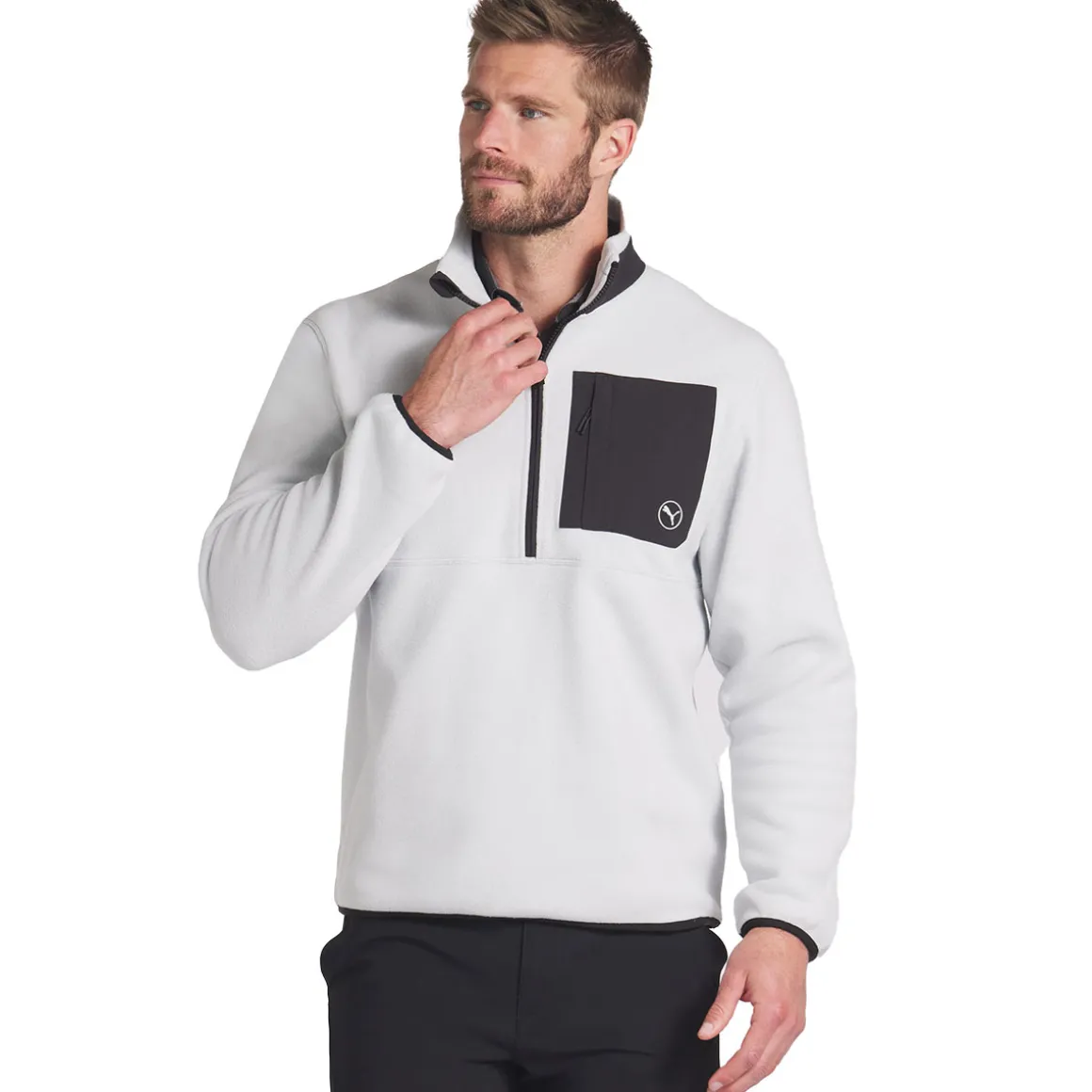 PUMA Fleece Pocket Half Zip Golf Mid Layer