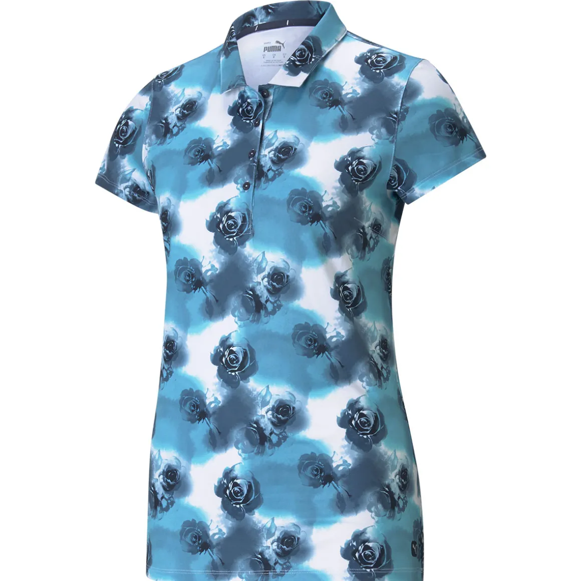 PUMA Ladies CLOUDSPUN Watercolour Floral Stretch Golf Polo Shirt