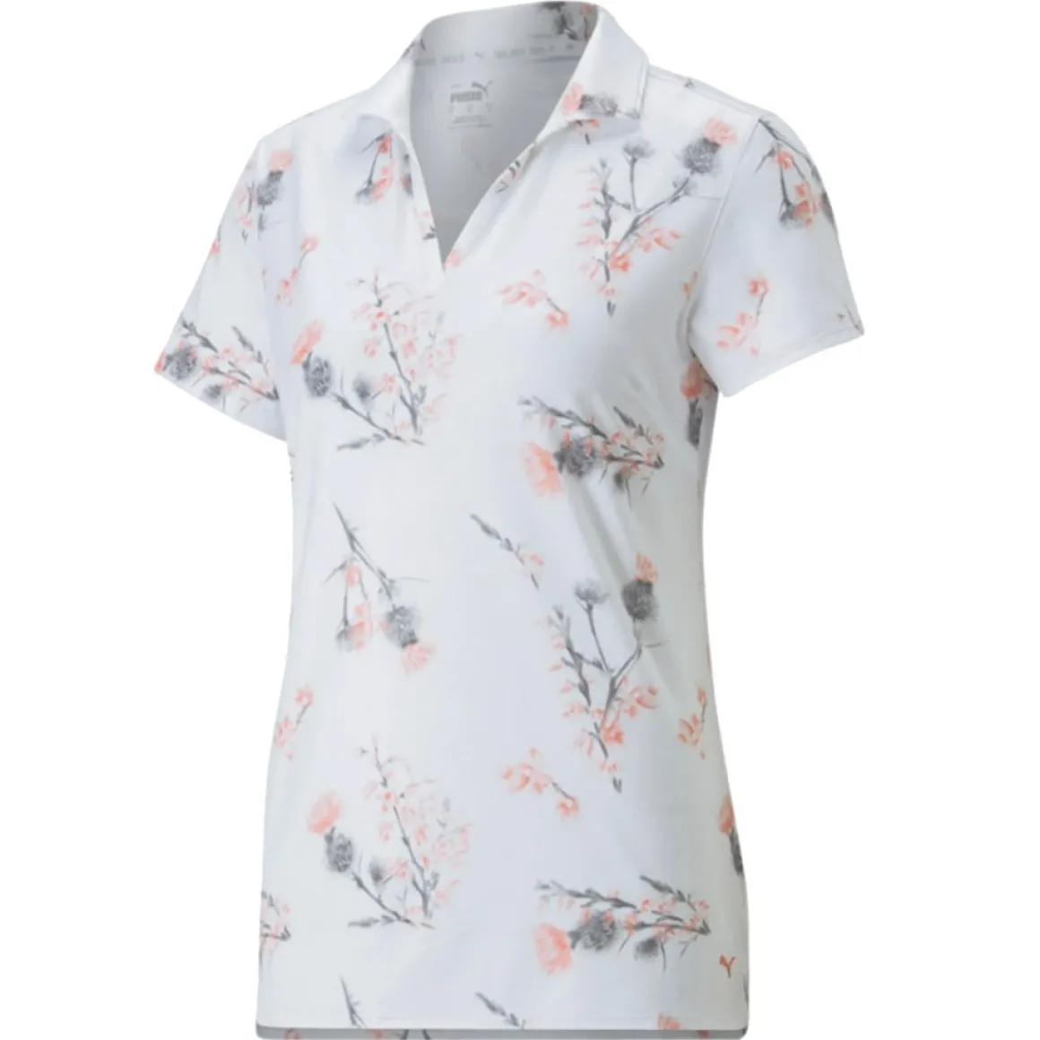 PUMA Ladies MATTR Lowlands Stretch Golf Polo Shirt