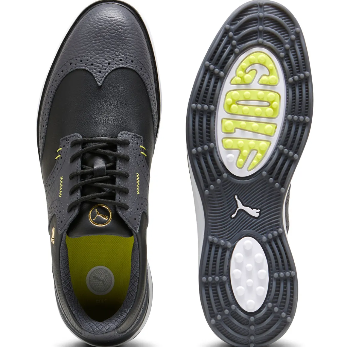PUMA Men's Avant Wingtip Waterproof Spikeless Golf Shoes