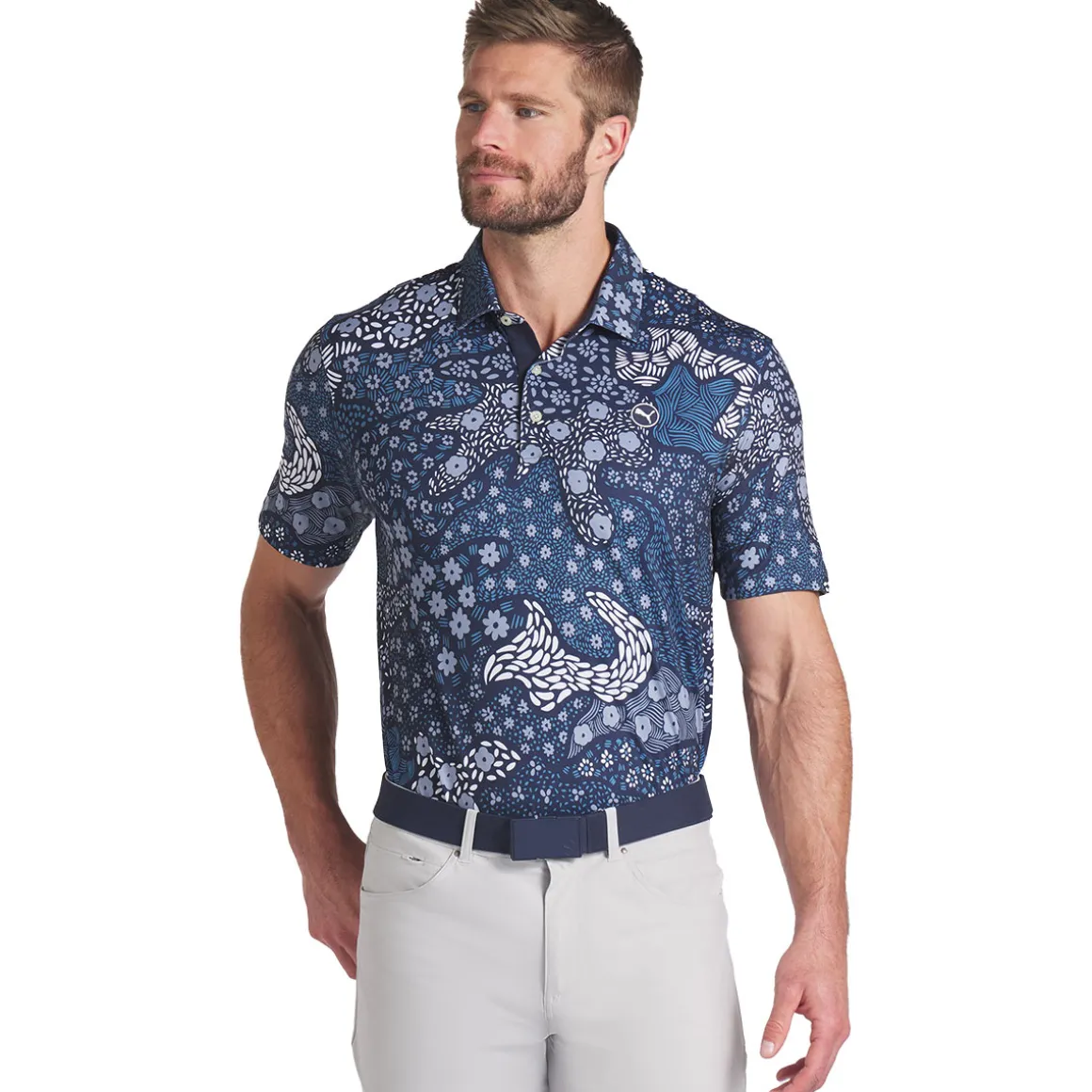 PUMA Men's CLOUDSPUN Bloom Golf Polo Shirt