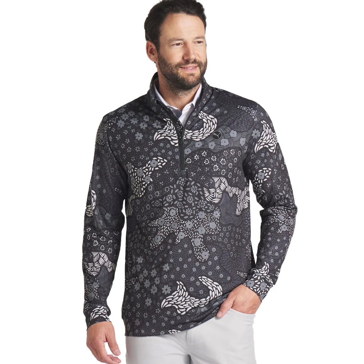 PUMA Men's CLOUDSPUN Bloom Half Zip Golf Mid Layer