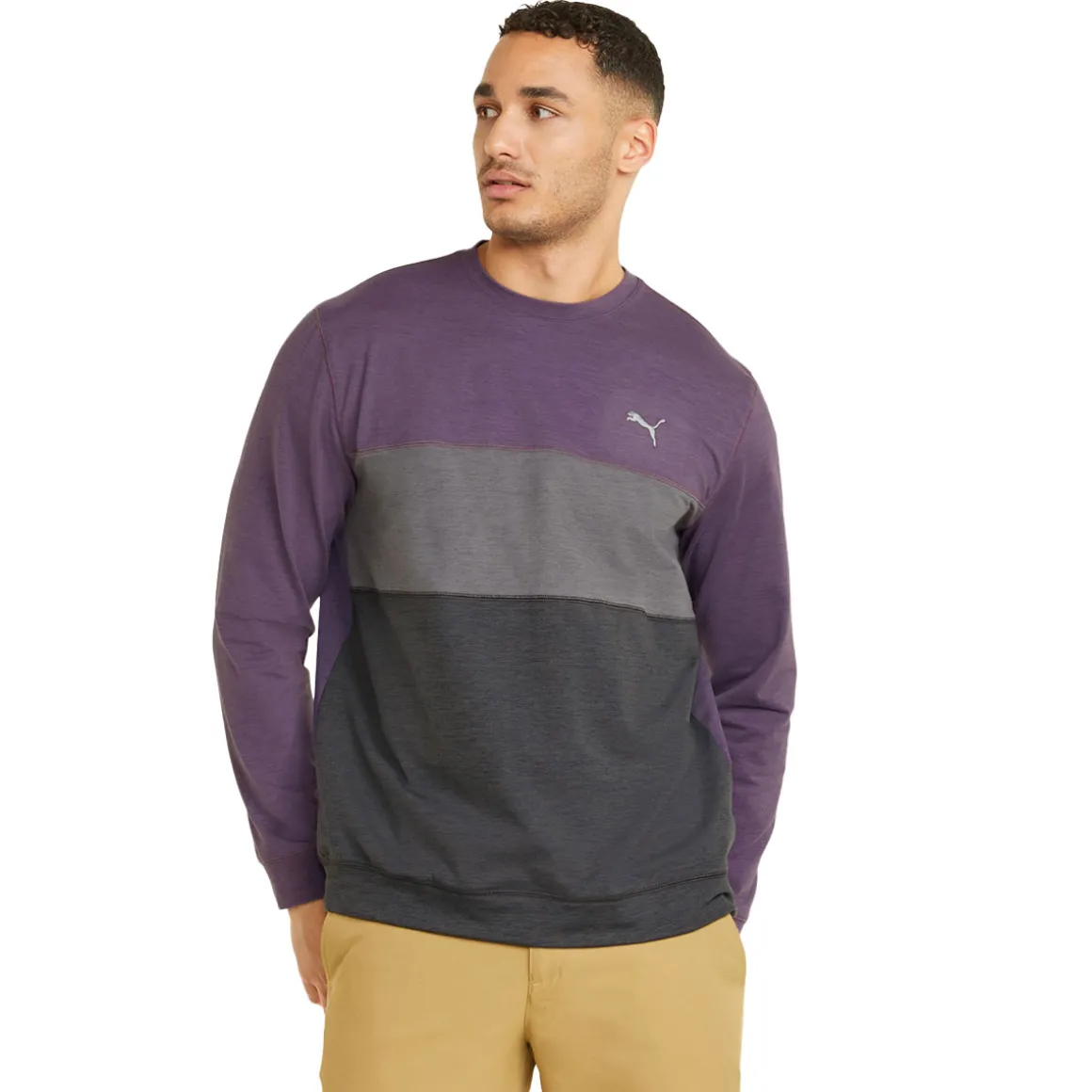 PUMA Men's CLOUDSPUN ColourCrewneck Golf Midlayer