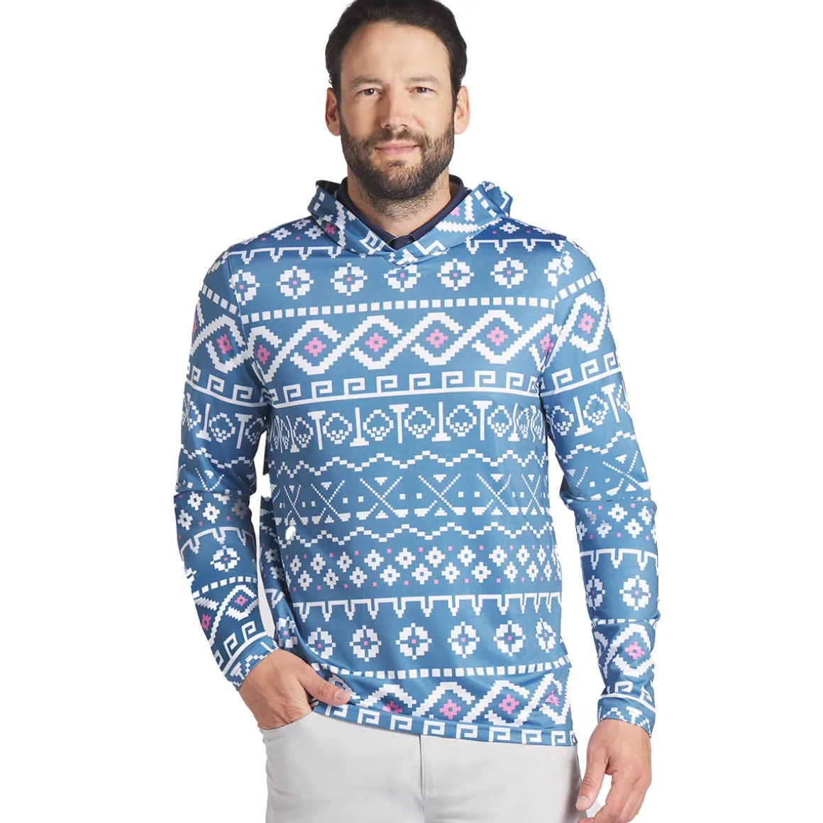 PUMA Men's Fair Isle Golf Hoodie