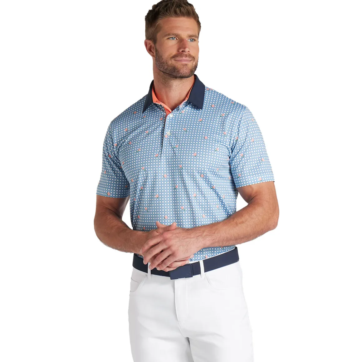 PUMA Men's Gingham Golf Polo Shirt