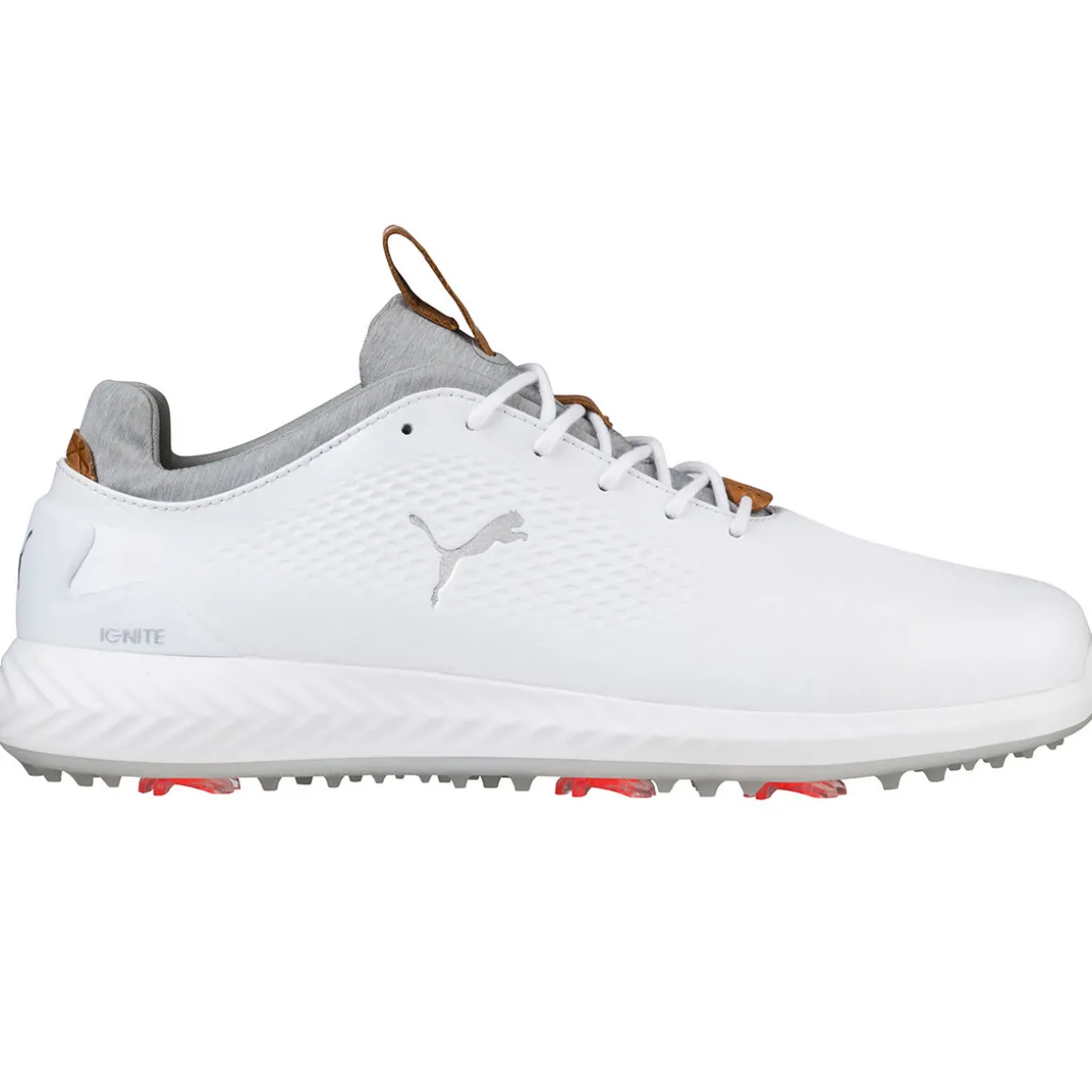 PUMA Men's IGNITE PWRADAPT Leather Waterproof Spiked Golf Shoes