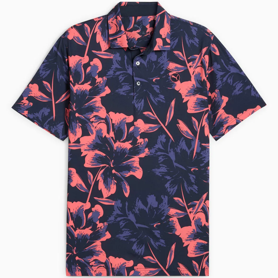 PUMA Men's MATTR Broken Flower Golf Polo Shirt