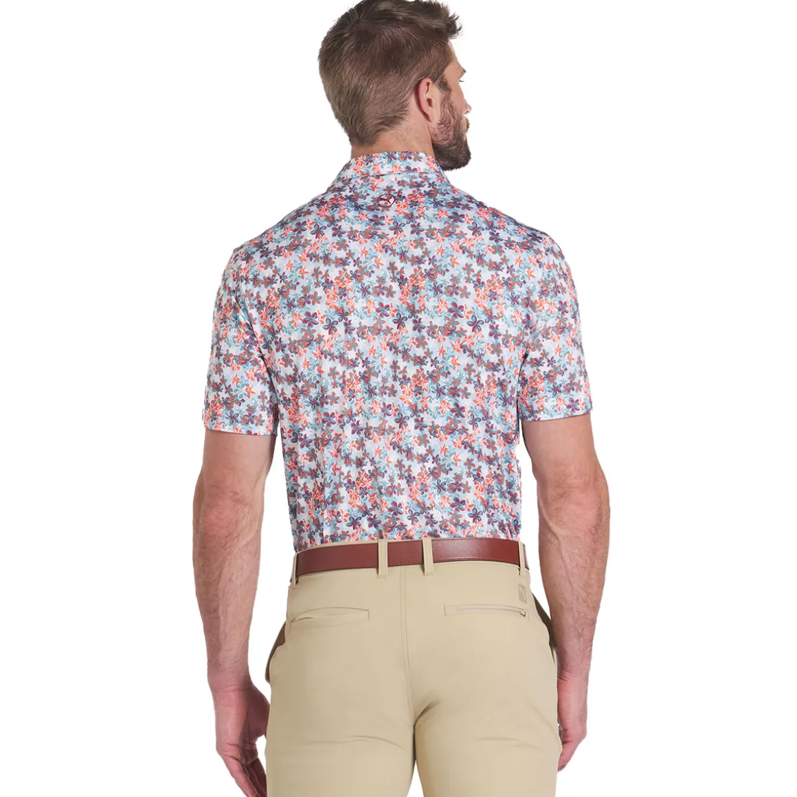 PUMA Men's MATTR Lillie Print Golf Polo Shirt