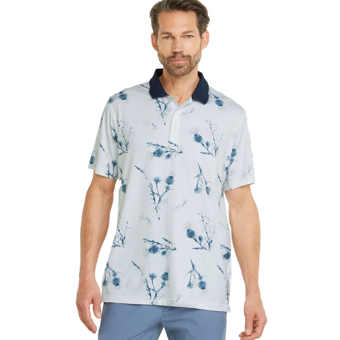 PUMA Men's MATTR Lowlands Stretch Golf Polo Shirt