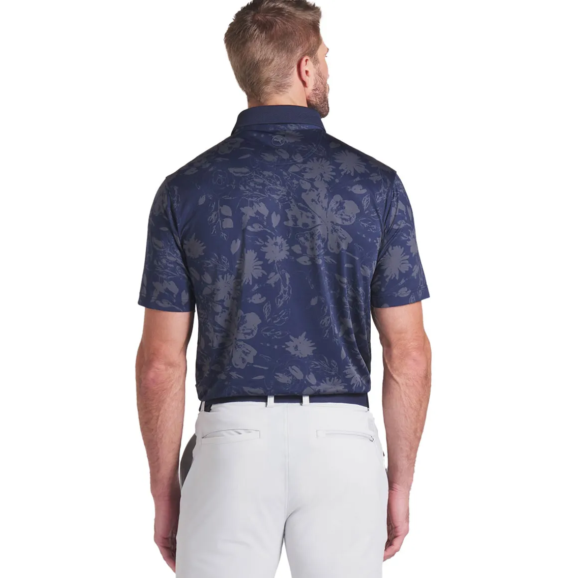 PUMA Men's MATTR Rose Print Golf Polo Shirt