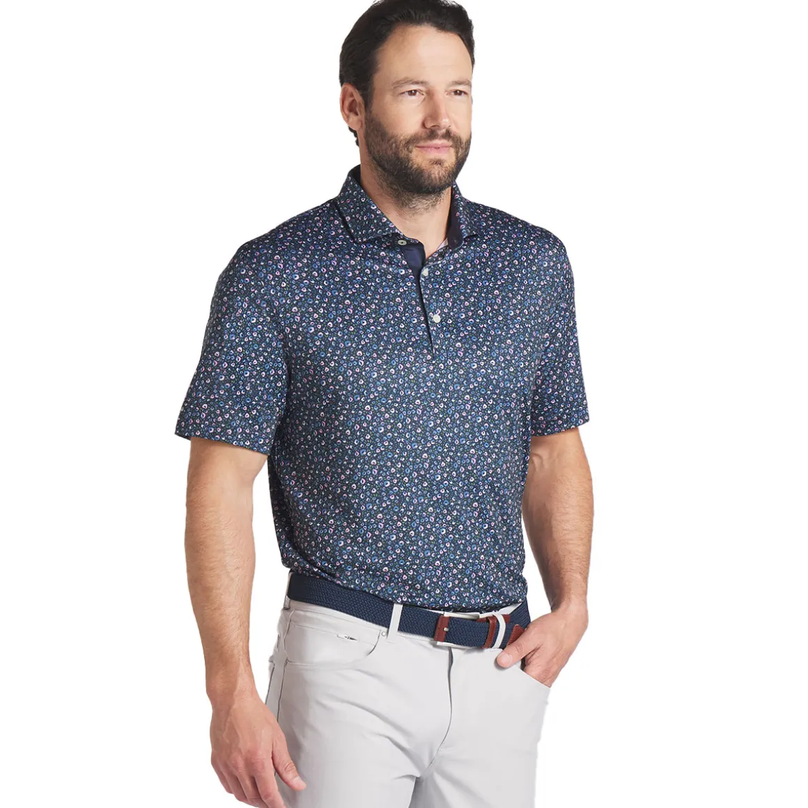 PUMA Men's MATTR Soto Print Golf Polo Shirt