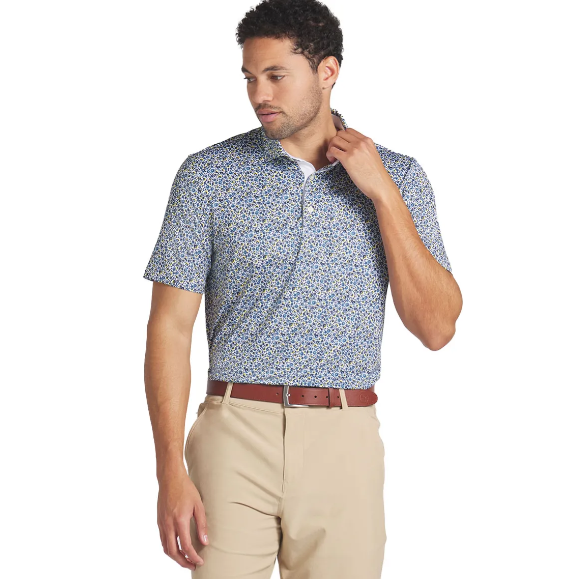 PUMA Men's MATTR Soto Print Golf Polo Shirt