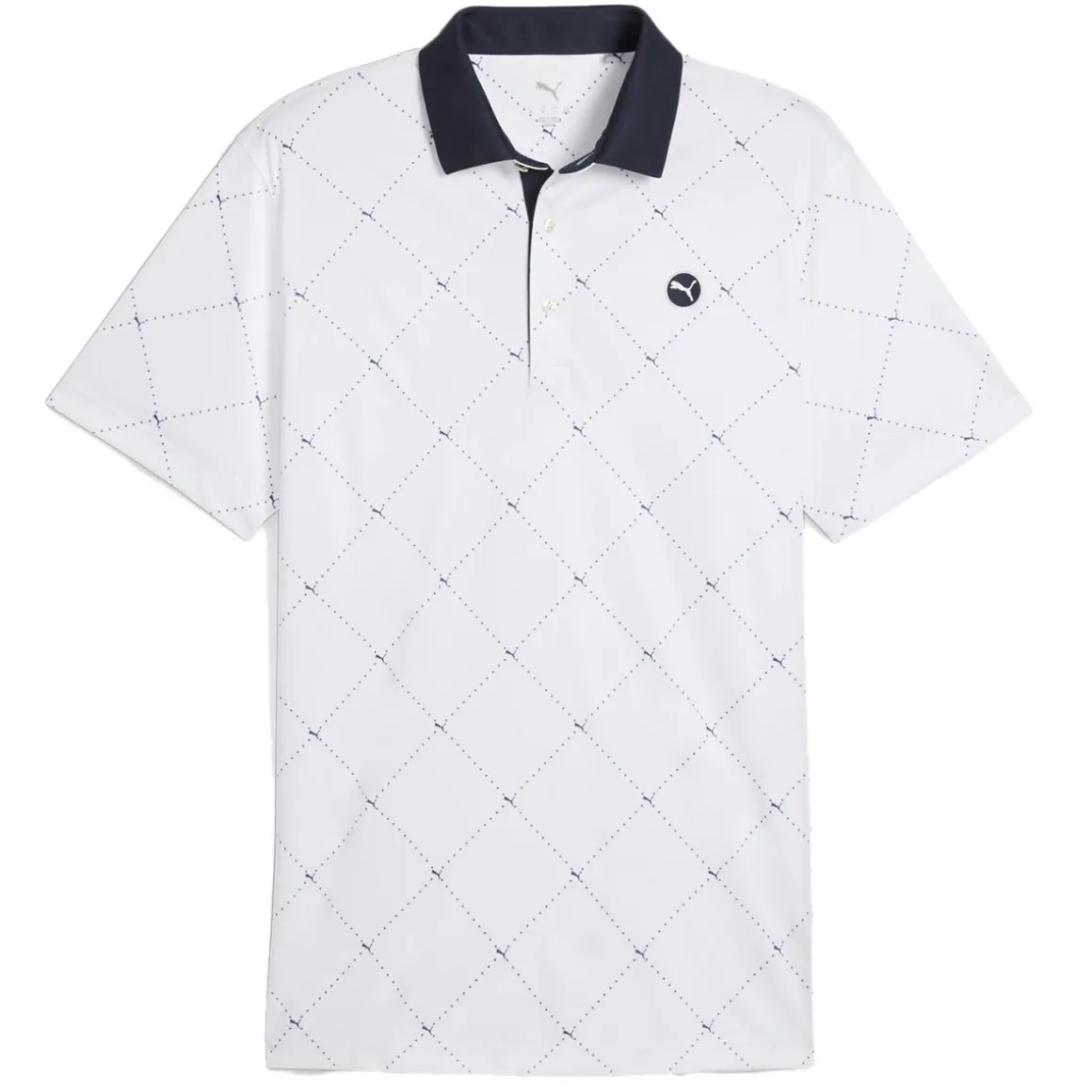 PUMA Men's Pure 2.0 Argyle Print Golf Polo Shirt