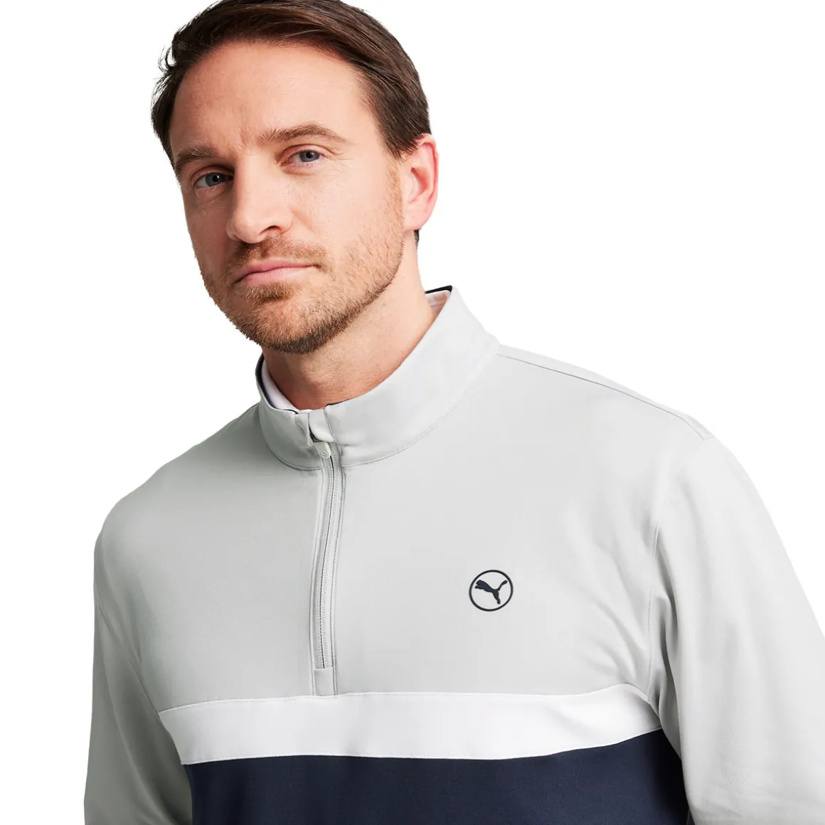 puma_mens_pure_colorblock_12-1.webp PUMA Men's Pure Colorblock Quarter Zip Golf Midlayer